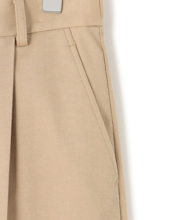 23区 【洗える】カルゼストレッチ クロップド パンツ キャメル系