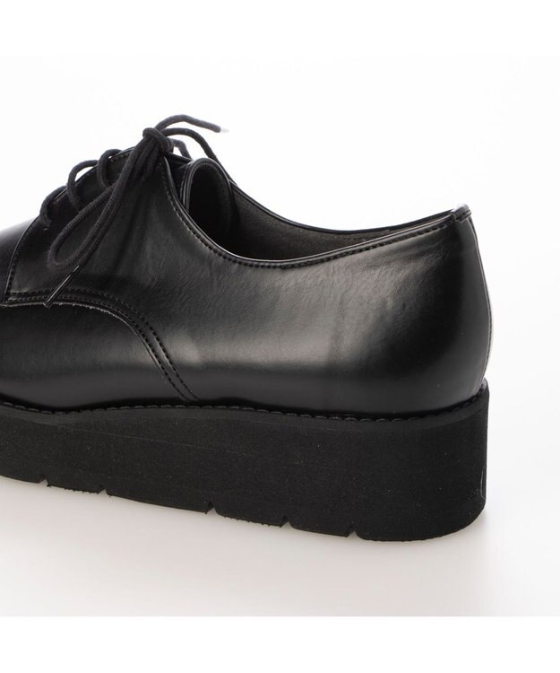 MODE ET JACOMO <carino>【レイン対応】レースアッププラットフォーム ブラック