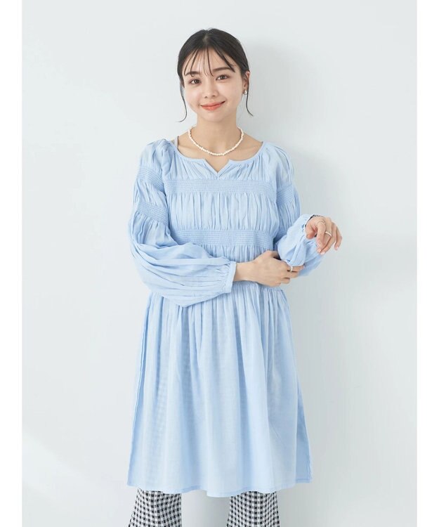 earth music&ecology シャーリングチュニック Off White