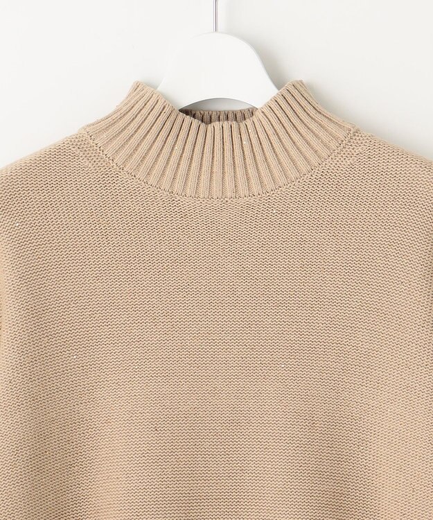 自由区 【洗える】スパングルミドルゲージ ニット ベージュ系