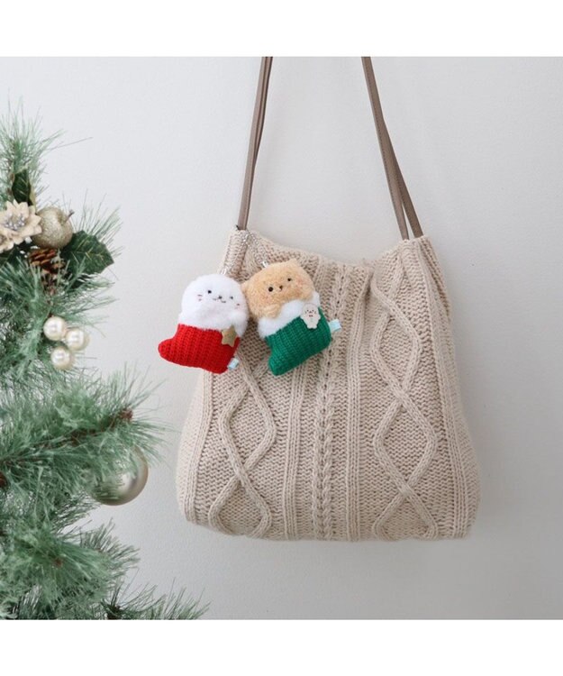 Mother garden しろたん クリスマス靴下キーホルダー 《しろたん》 単品 しろたん