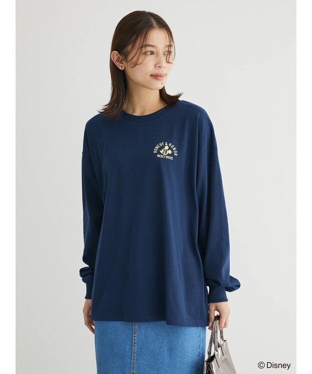 Green Parks Ｄｉｓｎｅｙ／バックプリント刺繍ロンＴＥＥ Navy