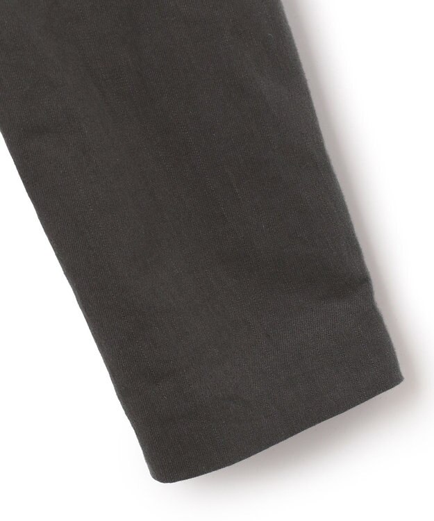 ICB 【吸水速乾機能付き】ペーパーコットンリネンツイル　ノーカラージャケット チャコール系