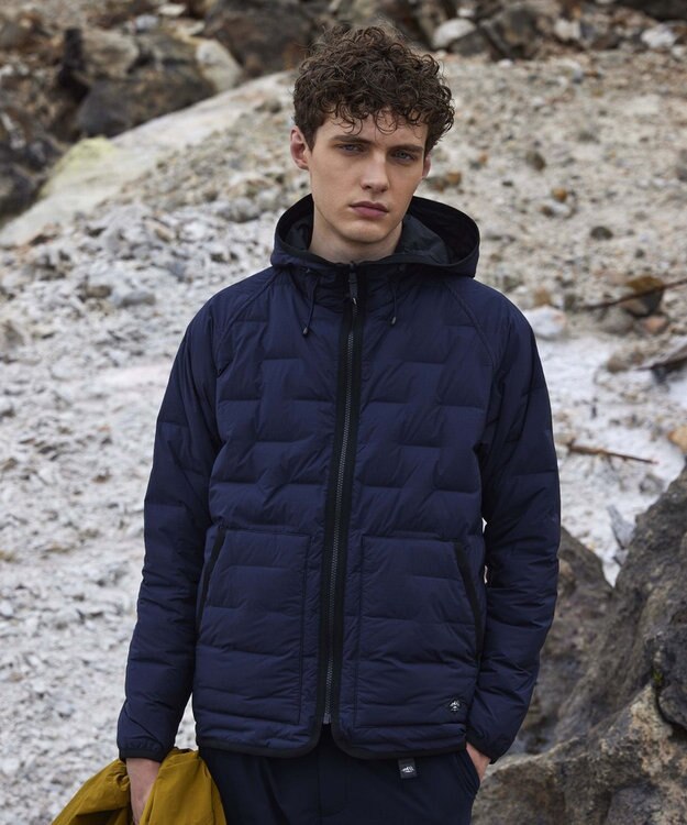 JOSEPH ABBOUD MOUNTAIN 【UNISEX】リバーシブルストレッチ ダウンパーカー ネイビー系