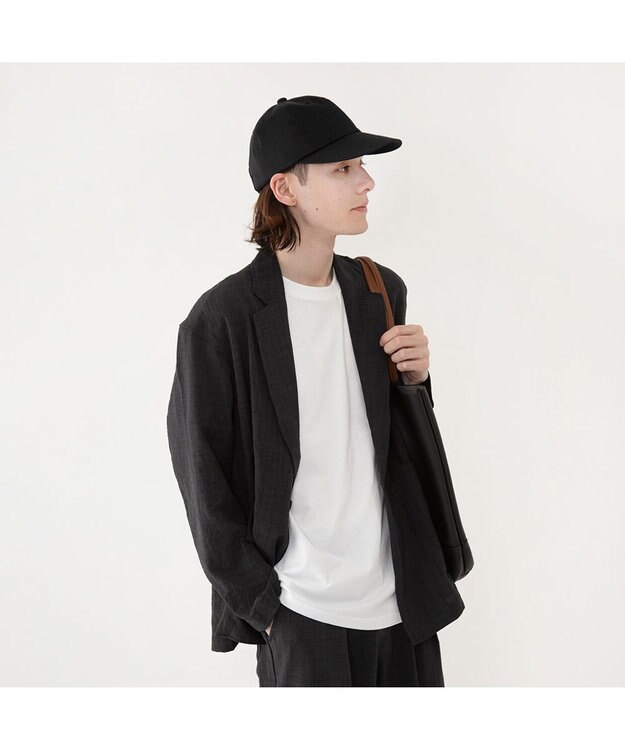 林八百吉商店 un chapeau　サテンキャップ ブラック