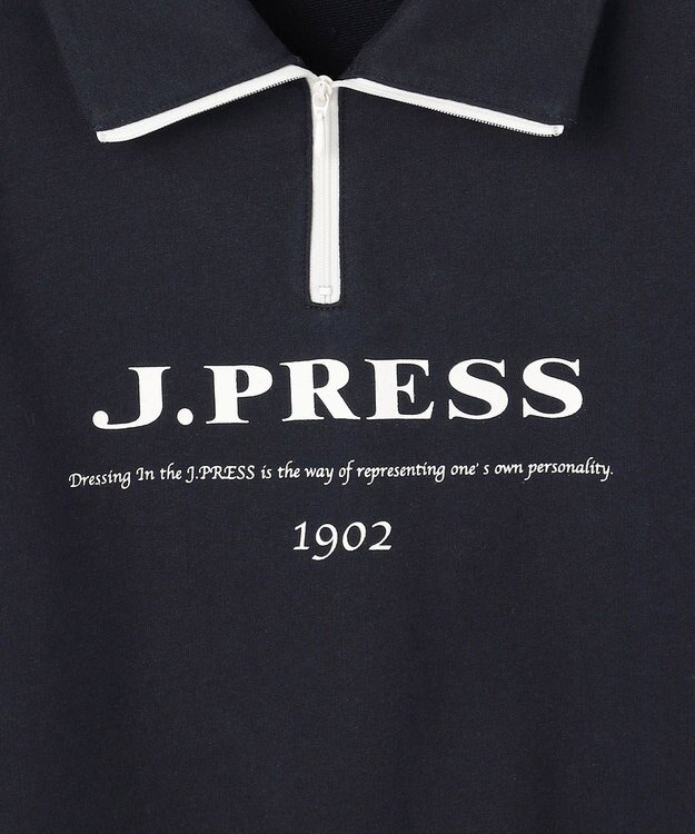 J.PRESS KIDS 【140-170cm】ミニ裏毛 ハーフジップ トレーナー ネイビー系