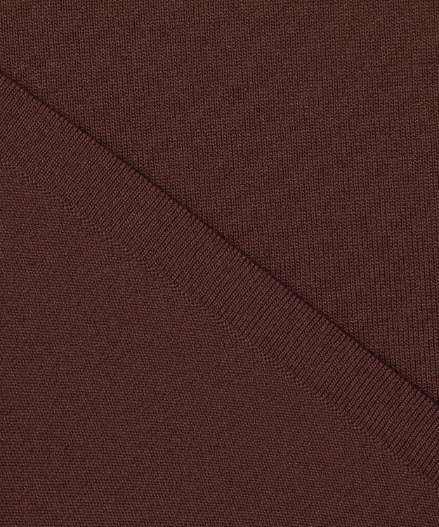 組曲 クルミボタン5分袖ニット ブラウン系