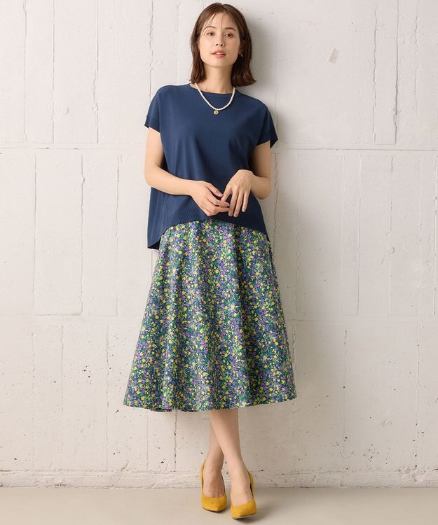 組曲 【23AW】フラワープリント ドラマティック スカート パープル系5