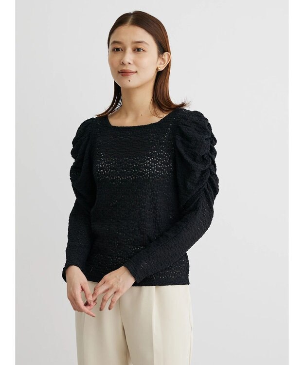 Green Parks ・Ｐｅｔｉｔ　Ｆｌｅｕｒ　フラワーレースプルオーバー Black