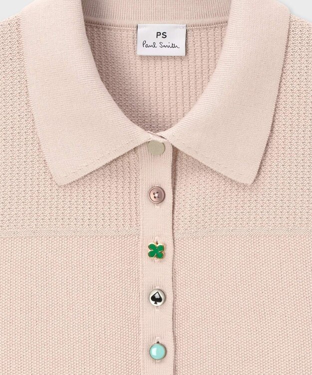 Paul Smith ラッキーチャームボタン ニットポロシャツ エクリュ