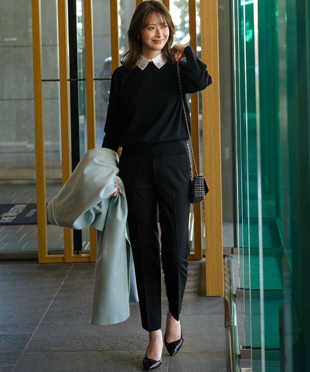 23区 【WEB&一部店舗限定】ウールモッサ チェスターコート スカイブルー系