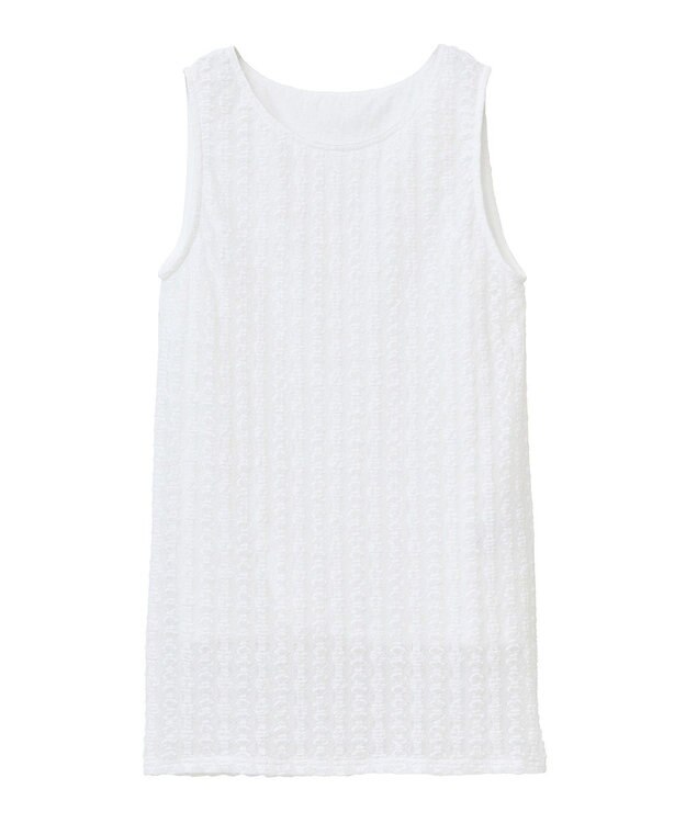 earth music&ecology ストレッチレースタンクトップ Ivory