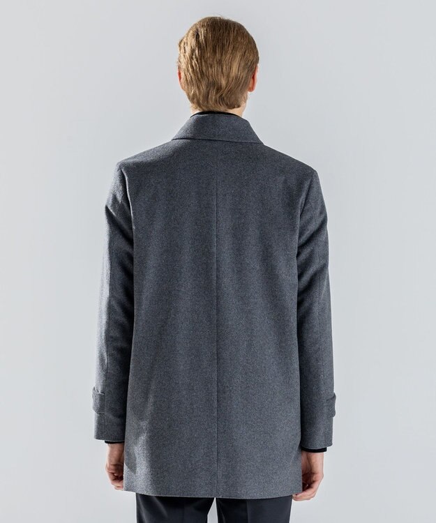 JOSEPH HOMME 【新素材】ライトウールシャギー　ステンカラーコート グレー系