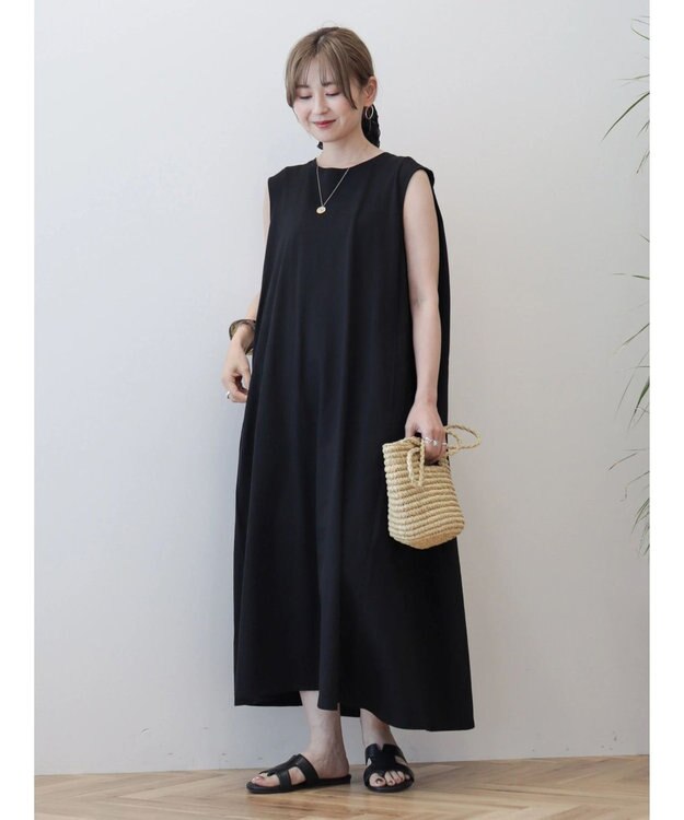 AMERICAN HOLIC ショルダータックノースリーブワンピース Black