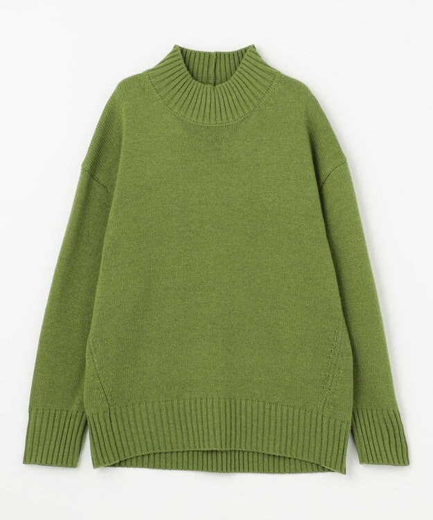 ANY 【6色展開】ラムウールハイネックニット グリーン