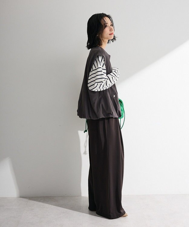 Green Parks ナイロンバルーンベスト Charcoal Gray