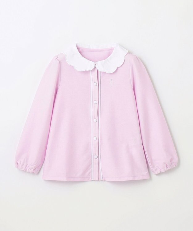 組曲 KIDS 【110-140cm】ツイル天竺 ブラウス ピンク系