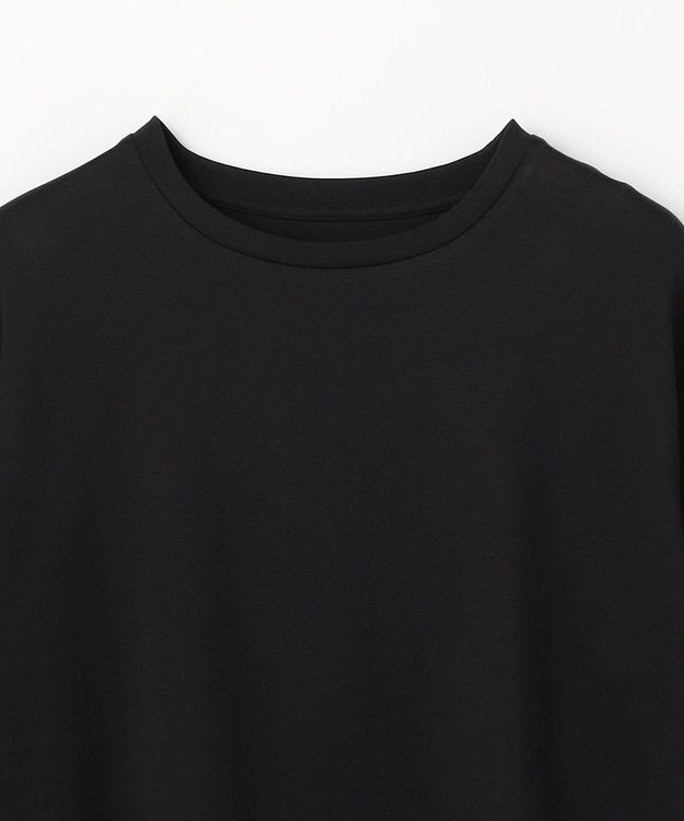 ANY 【Sサイズあり】オーガニックコットンスムース5分袖Tシャツ ブラック