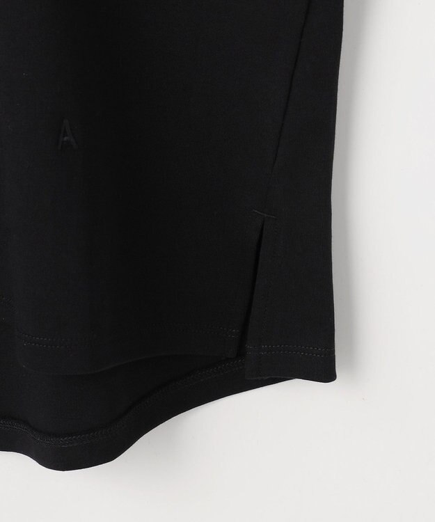 ANY 【Sサイズあり】オーガニックコットンスムース5分袖Tシャツ ブラック