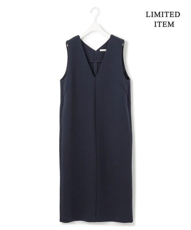 ICB L 【WEB限定・洗える】 コンパクトダブルフェイス ジャンパースカート ネイビー系