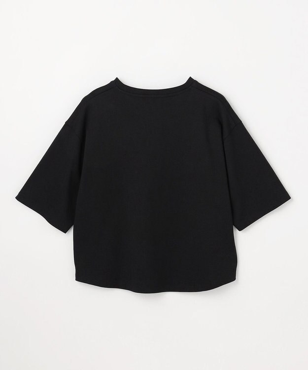 ANY 【Sサイズあり】オーガニックコットンスムース5分袖Tシャツ ブラック