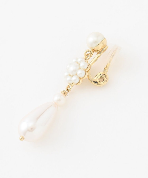 23区 【APPLAUDIR】フラワーモチーフパールイヤリング ゴールド系