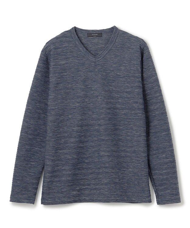 JOSEPH HOMME ストームリップル　Vネックカットソー ネイビー系