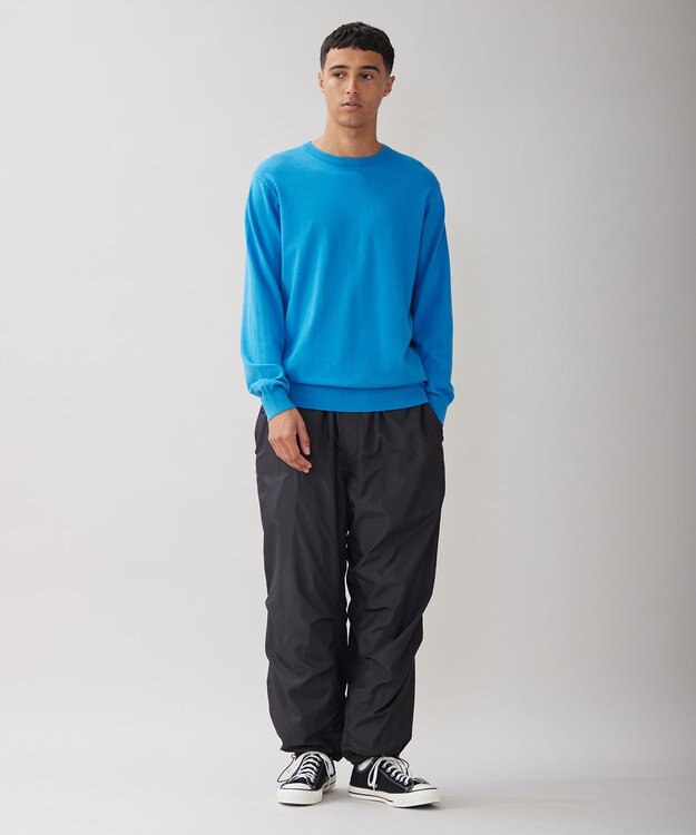 UNFILO MENS 【男女兼用】ライトウォームクルーネックニット セルリアン ブルー