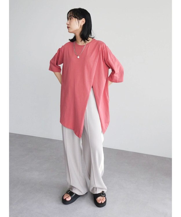 Green Parks アシメトリーデザインチュニック Pink