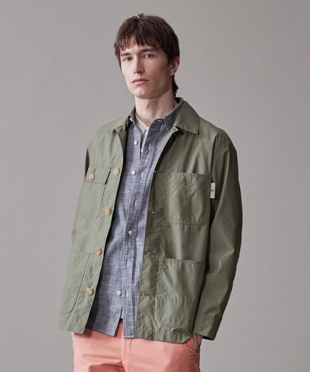 J.PRESS MEN グリストーンタフタ カバーオールジャケット カーキ系