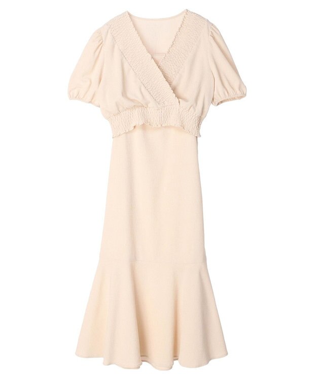 earth music&ecology ＳＥＴ２点カシュクールプルオーバー＋ワンピース Ivory