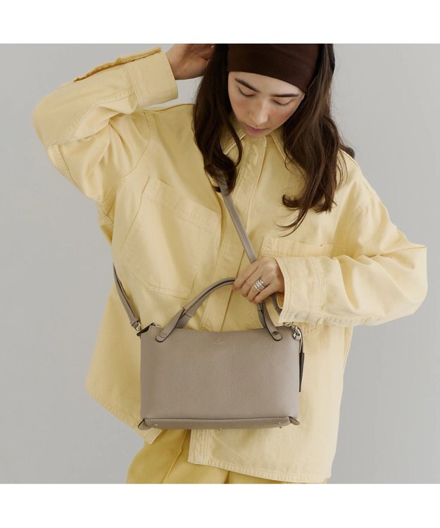 PELLE BORSA 2wayハンドバッグ Reinette 4775 グレージュ