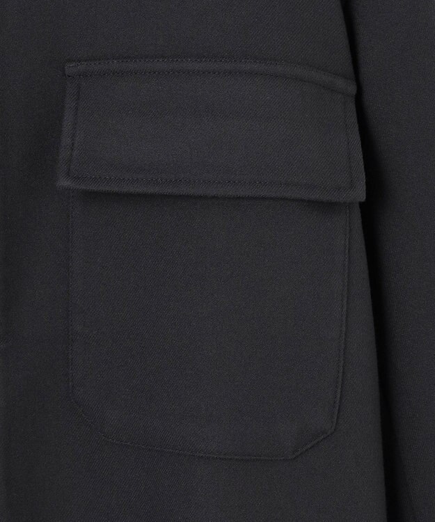 UNFILO MENS 【男女兼用】フラノライク ハーフジップ シャツブルゾン [24年秋冬商品] チャコール グレー