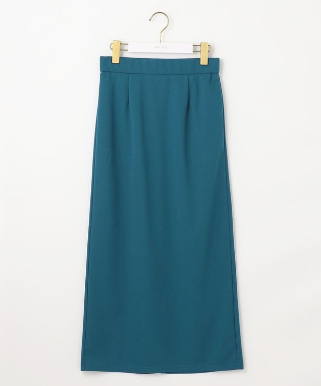 ANY SIS L 【UVケア ・ストレッチ・洗える】2WAYジョーゼットジャージーナロー スカート グリーン