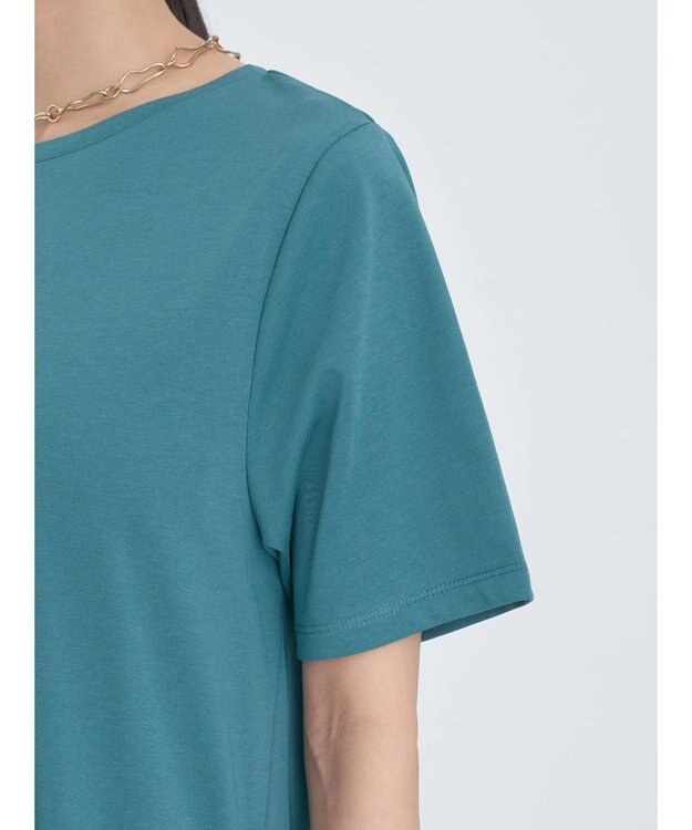 earth music&ecology プレーティング天竺Ａラインワンピース Green