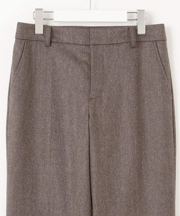 J.PRESS LADIES S 【セットアップ対応】ウールストレッチツイード パンツ ダークブラウン系