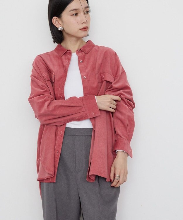 AMERICAN HOLIC Ｗポケットコーデュロイシャツ Pink