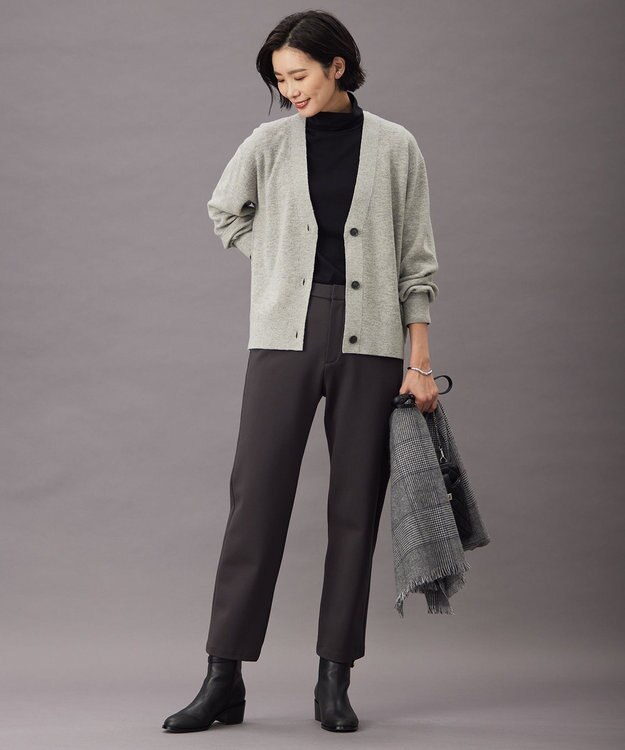 J.PRESS LADIES カシミヤ グレンチェック ストール グレー系3