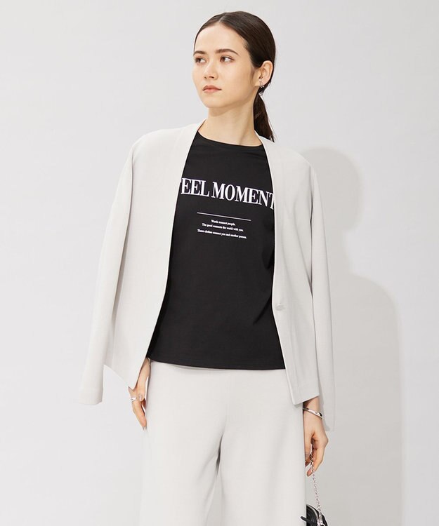 ICB L 【セットアップ対応】ハイゲージスムース ノーカラージャケット トープ系