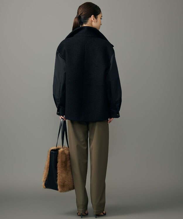 自由区 【カタログ掲載】ボアコンビ アウター ブラック