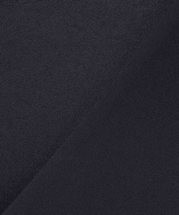 uncrave バックサテンジョーゼット ノーカラージャケット ネイビー