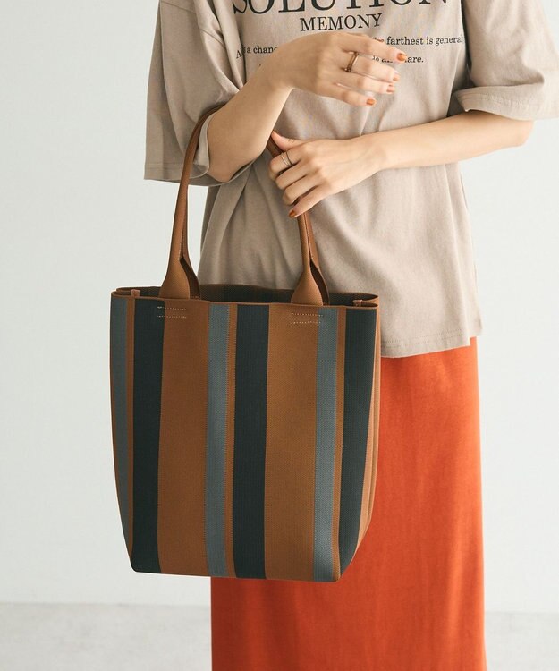 CRAFT STANDARD BOUTIQUE ストライプニットトート Stripe Brown