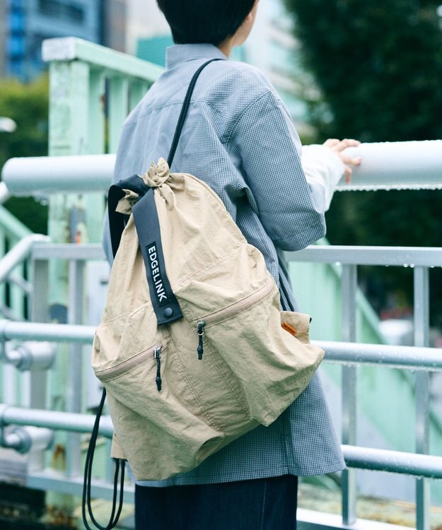 ACE BAGS & LUGGAGE EDGELINK ナムパック ポケッタブルナップサック 60192 エッジリンク ベージュ