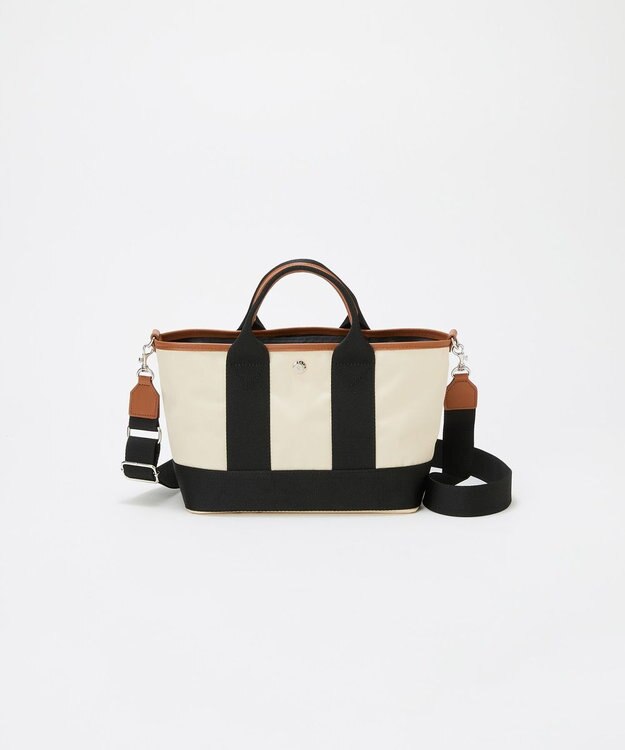 TOPKAPI 【Breath TOPKAPI sis】【WEB限定】 ナイロン ミニ トートバッグ ショルダー付き 軽量 / SCOTCH GRAIN スコッチグレイン クリーム