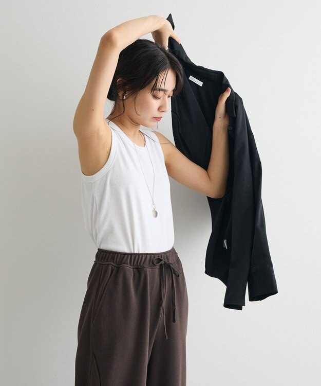 CRAFT STANDARD BOUTIQUE オーバーサイズサテンシャツ Black