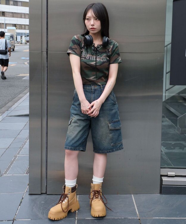 WEGO グラフィックレースアップちびT 柄3