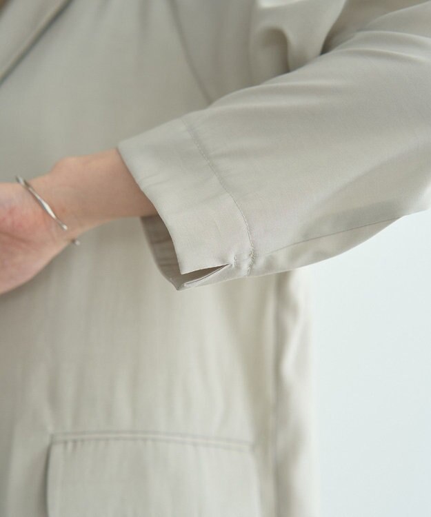 YECCA VECCA 【接触冷感】COOLシャツテーラードジャケット Gray Beige