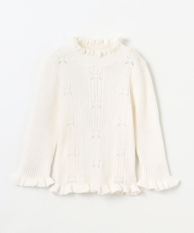 組曲 KIDS 【90-100㎝】リブニット オフホワイト系