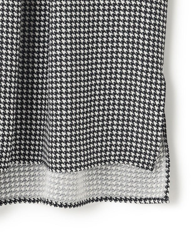 23区 【洗える】バックサテンアムンゼン千鳥プリント ブラウス モノトーン系