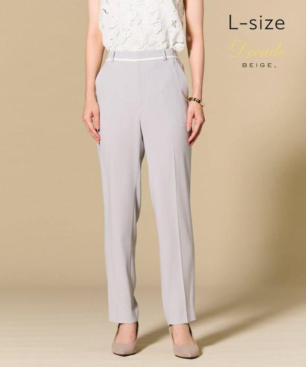 BEIGE， 【Lsize・セットアップ対応】CINDY / クロップドパンツ L.Gray × White